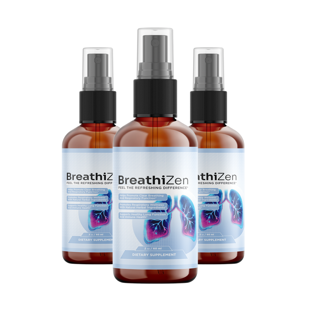 BreathiZen™ respiratory support spray — 3 bottles